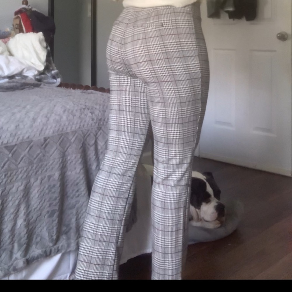 Time and true plaid flare pants